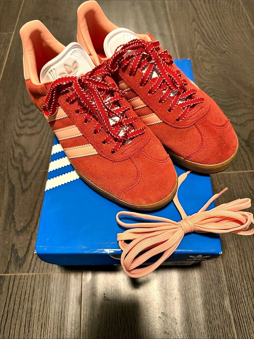 adidas Gazelle W Red Suede Sneakers US 6.5 Like New